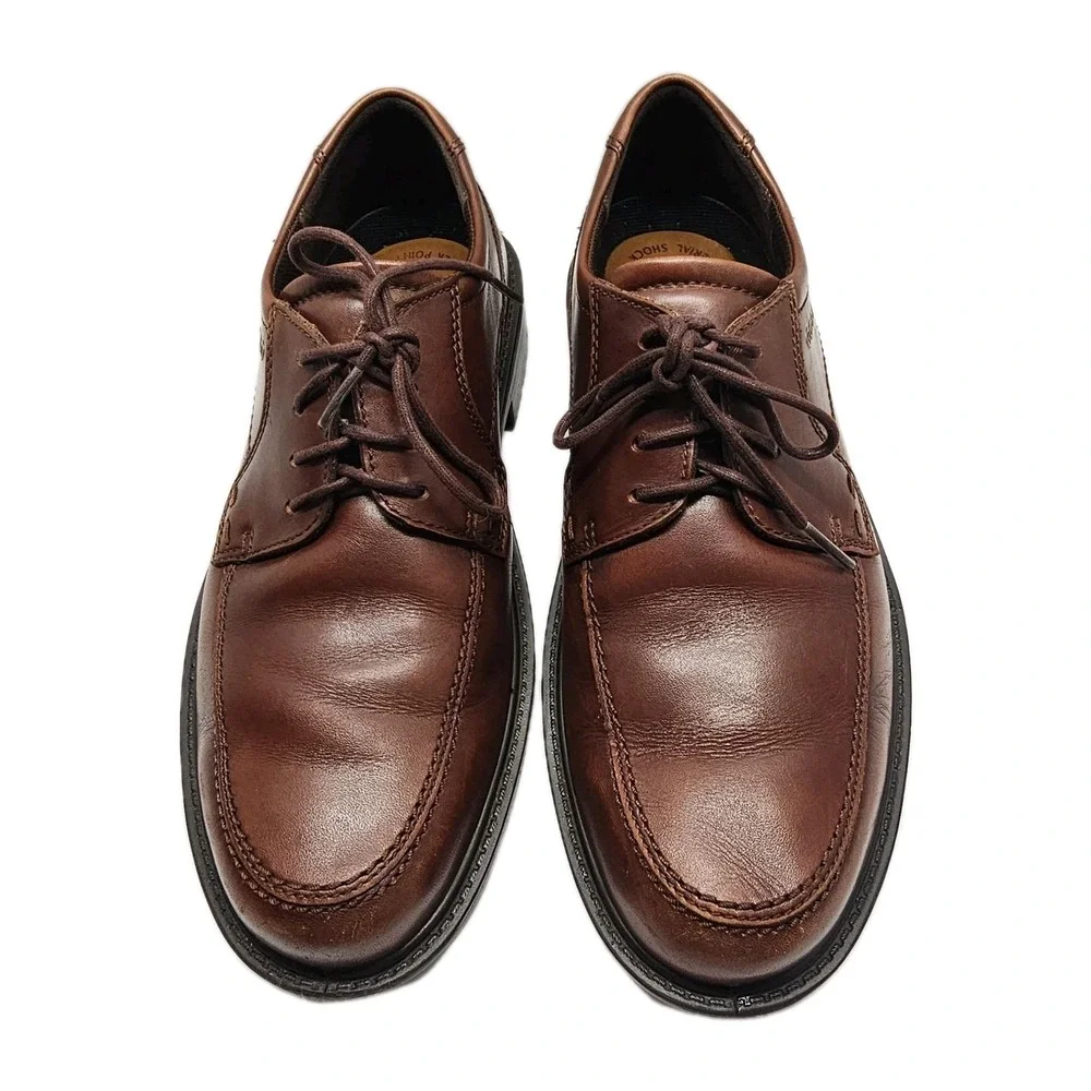 ECCO‎ SHOCKPOINT Leather Oxfords Size 40 ( 7 to 7 1/2 US ) Reddish Brown